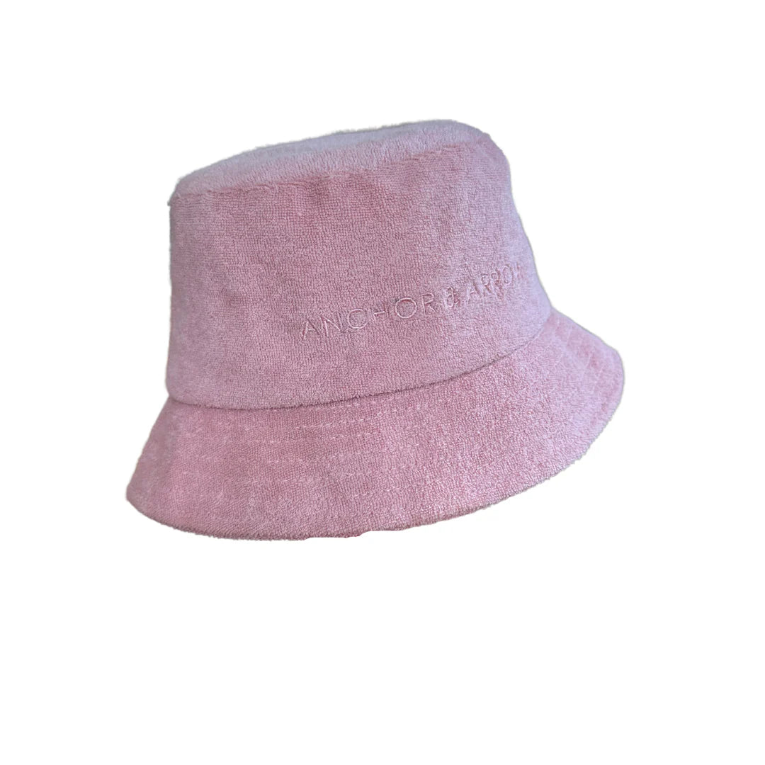 Anchor & Arrow - Terry Towelling Bucket Hat | Blush