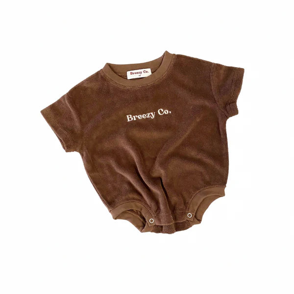 Breezy Co. - Terry Bubble Romper | Chocolate