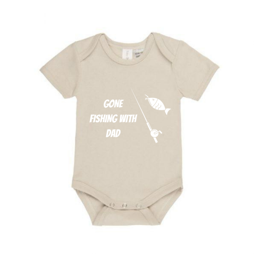 MLW By Design - Gone Fishing with Dad Bodysuit | Black or Sand (CLEARANCE)