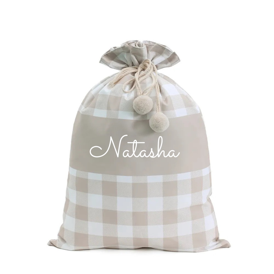 MLW By Design - Gingham Personalised Santa Sack *LIMITED EDITION*