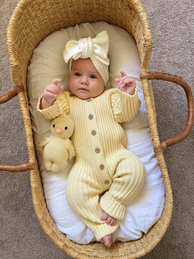 Little B's Nursery - Ribbed Romper | Yellow