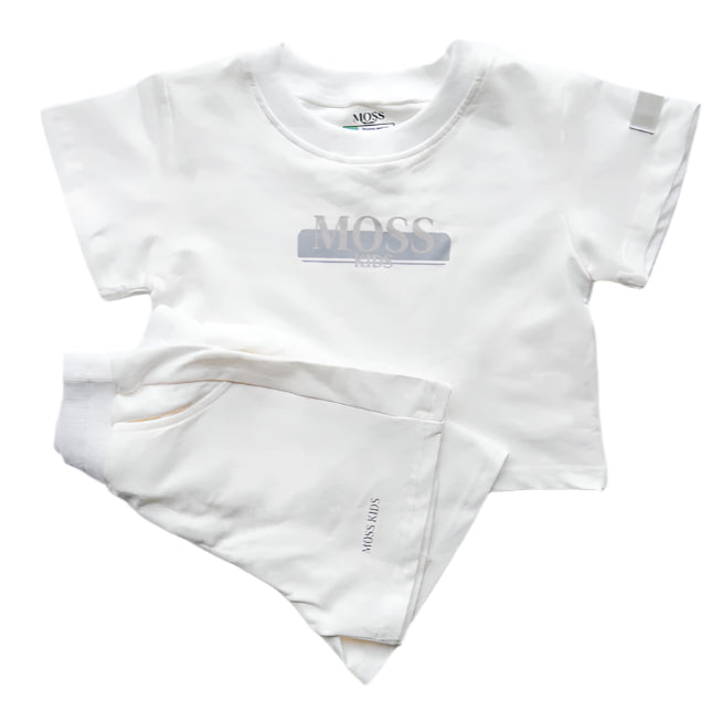 Moss Kids - Core Tee & Short Set | Off White