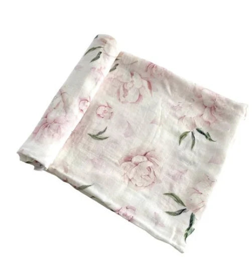 Anchor & Arrow - Organic Baby Swaddle | Pretty Peony