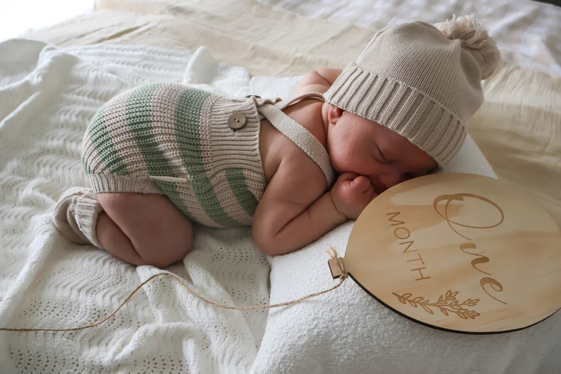 3 Little Crowns - Striped Knit Bodysuit