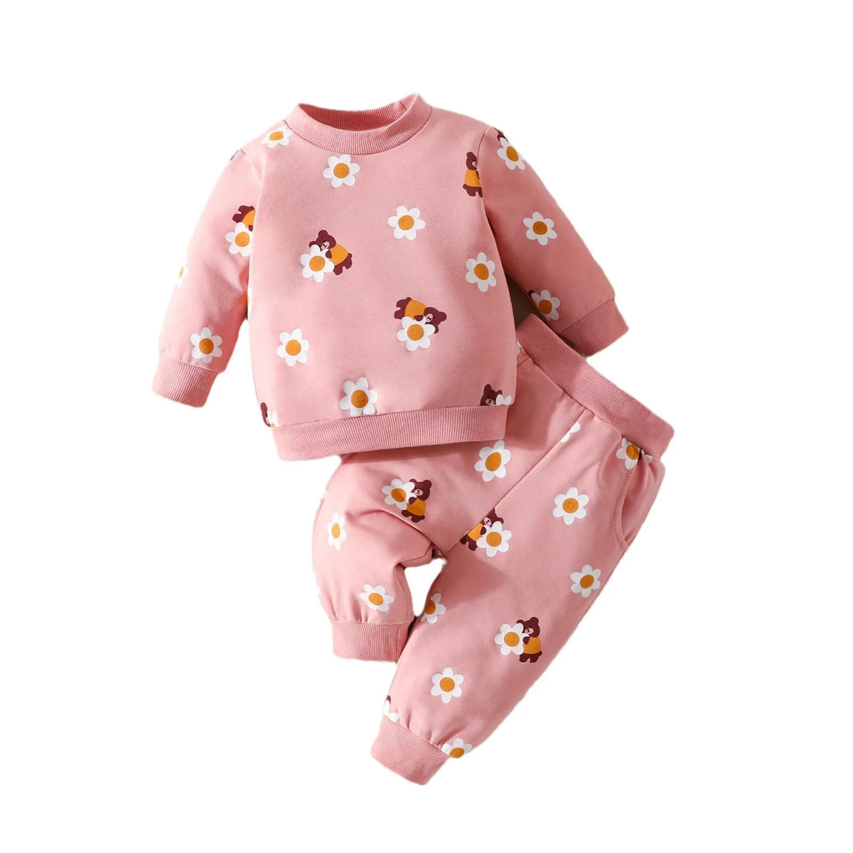 Flowery Bear Set | Pink