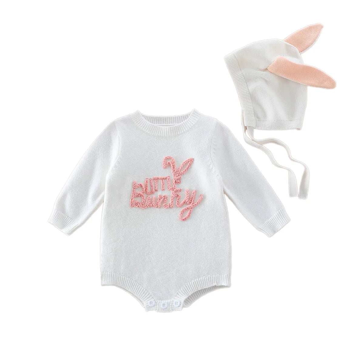 Little Bunny Knit Romper & Bunny Hat