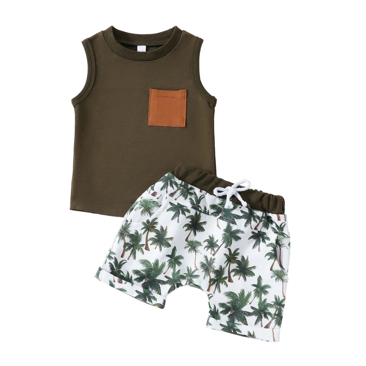 Olive Tank Palms Set