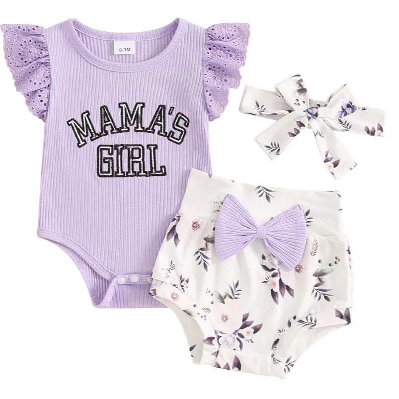 Mama's Girl Purple Flutter Set