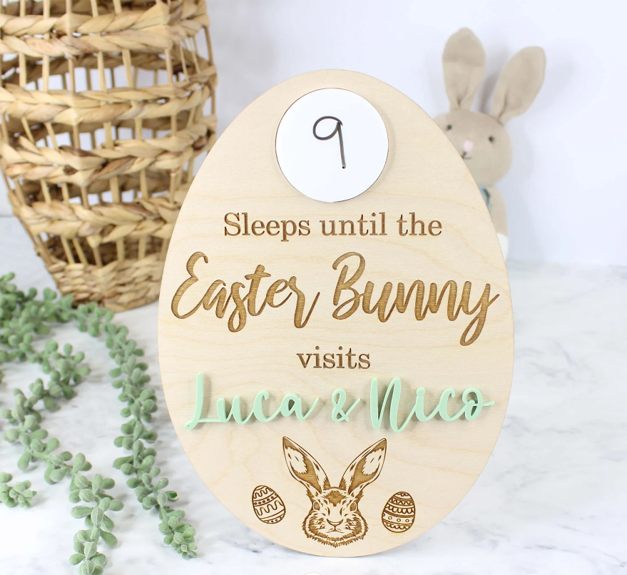 Meridian Etch - Personalised Easter Countdown