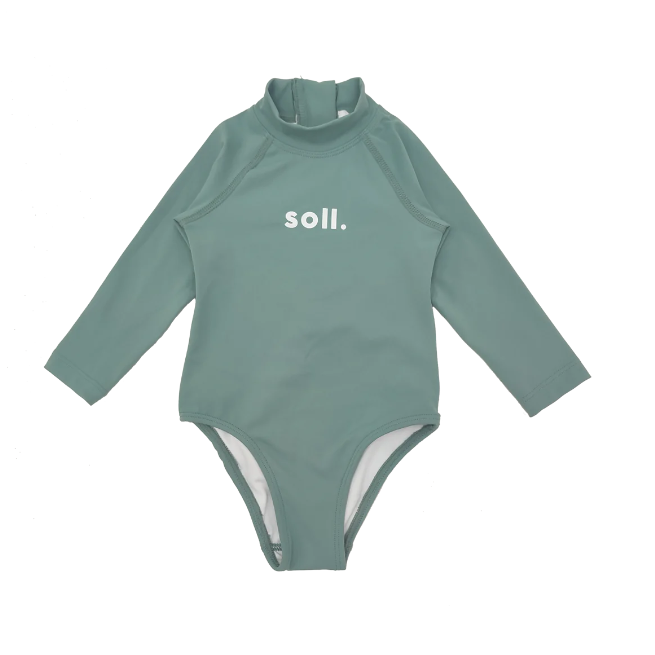 Soll. The Label - Soll Swim Long Sleeve One Piece | Sage