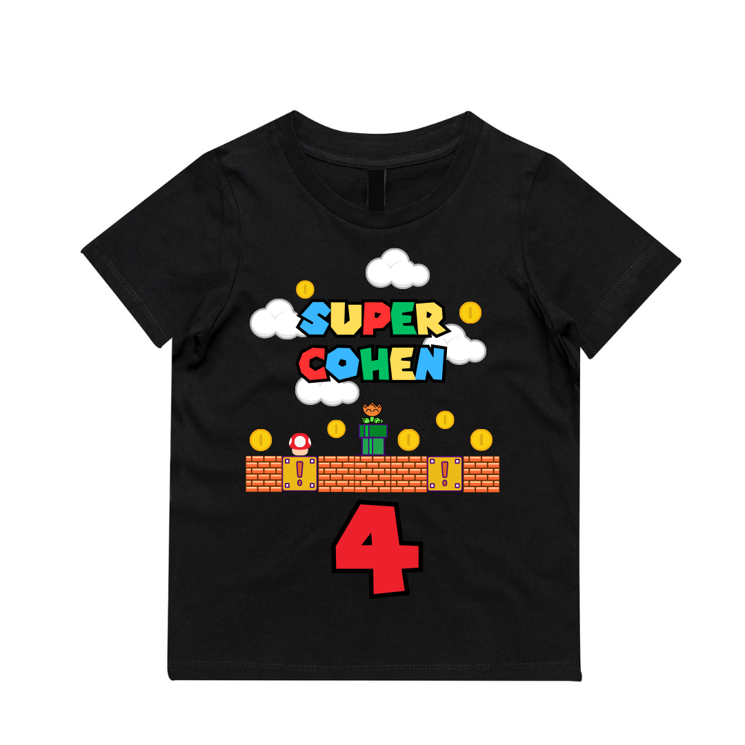 MLW By Design - Personalised SUPER Birthday Tee | Various Ages & Colours