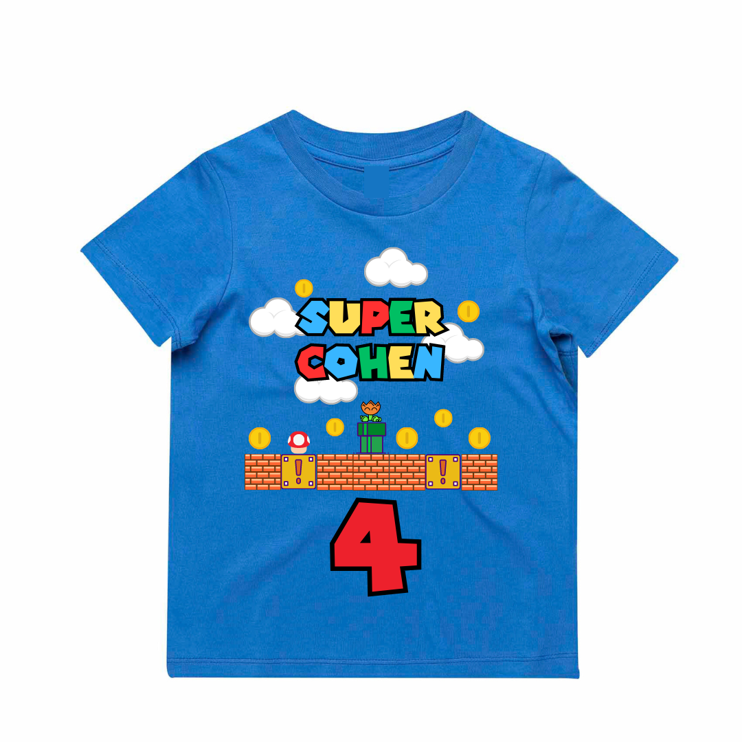 MLW By Design - Personalised SUPER Birthday Tee | Various Ages & Colours