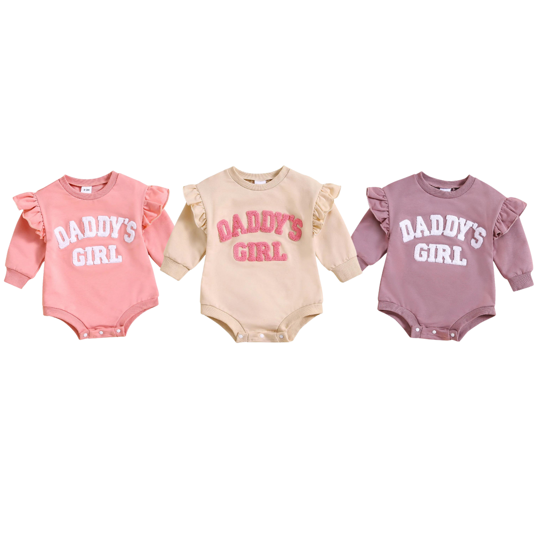 Daddy's Girl Frilly Romper | 3 Colours