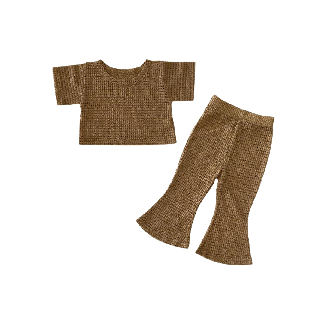 Breezy Co. - Two Piece Flares Set  Coffee (Pre-Order) – My Little