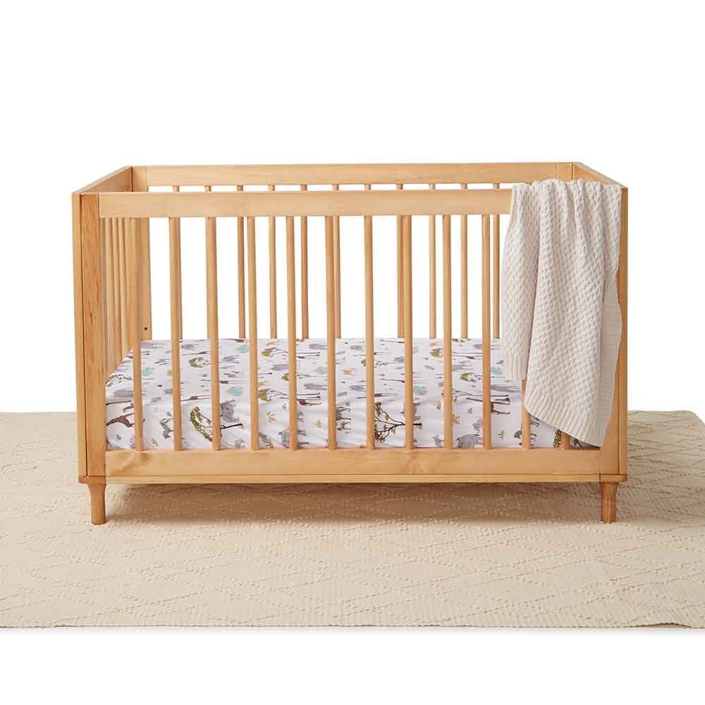 Snuggle Hunny Kids - Organic Fitted Cot Sheet | Safari