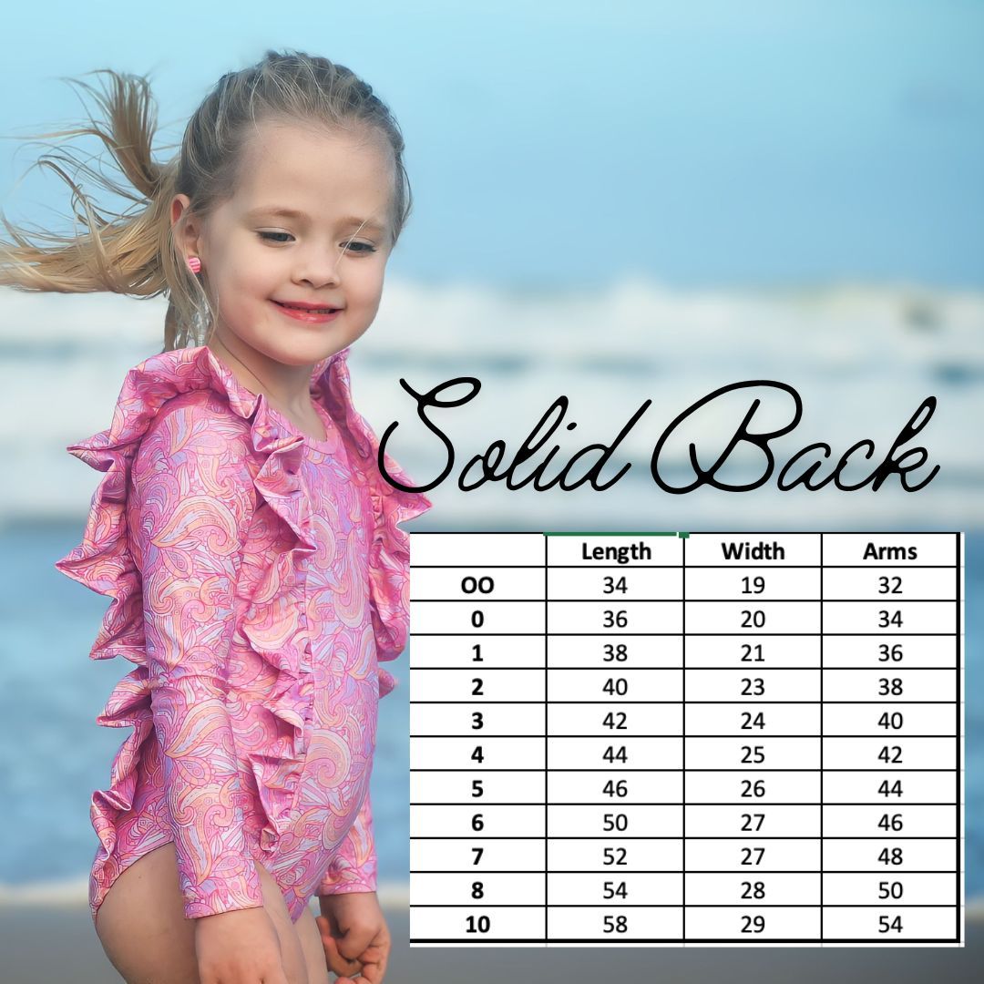 Fernleigh Avenue - Ava Kids Long Sleeve Solid Back Swimsuit