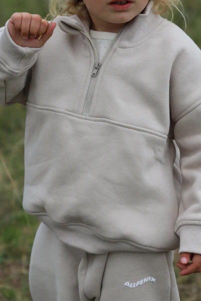 All Fenix - Mini 1/2 Zip Jumper | Stone