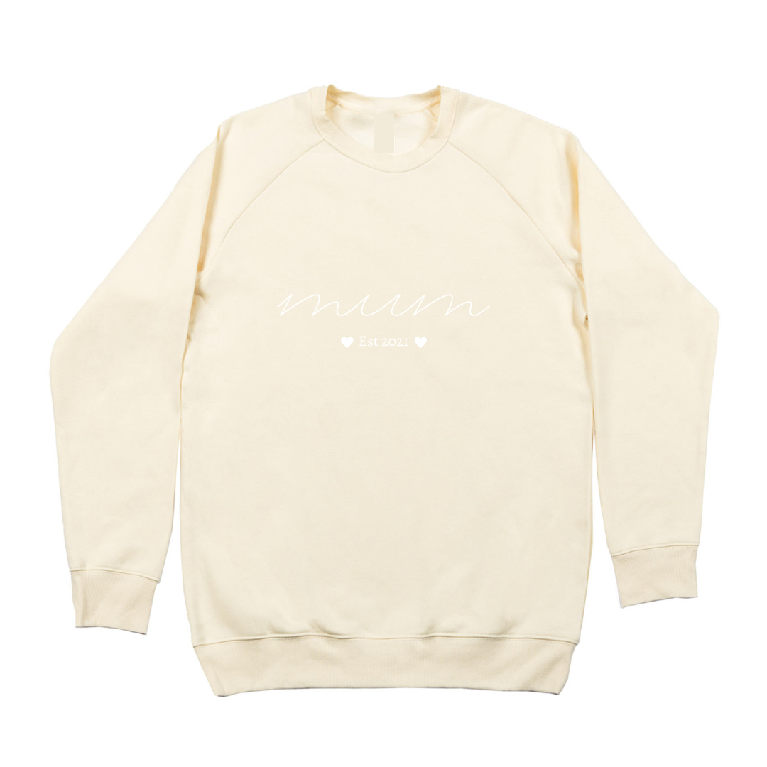 MLW By Design - Personalised Established Mum 2021 Adult Crew | Whisper White (CLEARANCE)