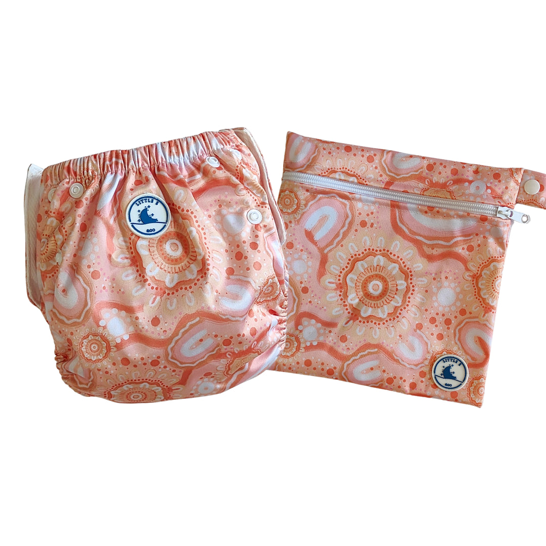 Little E & Co - Reusable Swim Nappy & Mini Wet Bag | Community Connected to Land