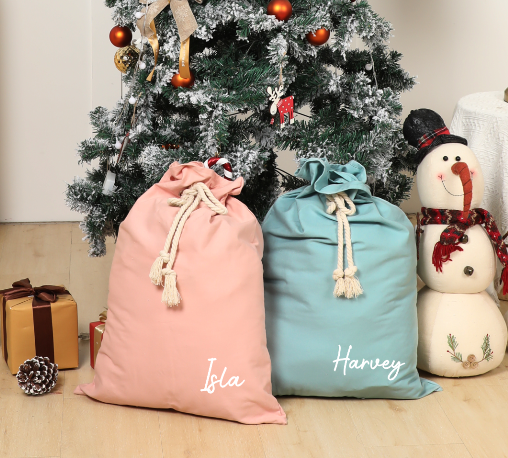 Timber Tinkers - Personalised Canvas Santa Sack | Various Colours