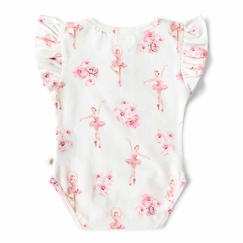 Snuggle Hunny Kids - Short Sleeve Organic Bodysuit | Ballerina