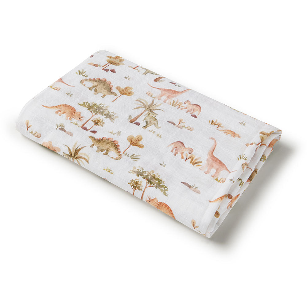 Snuggle Hunny Kids - Organic Muslin Wrap | Dino