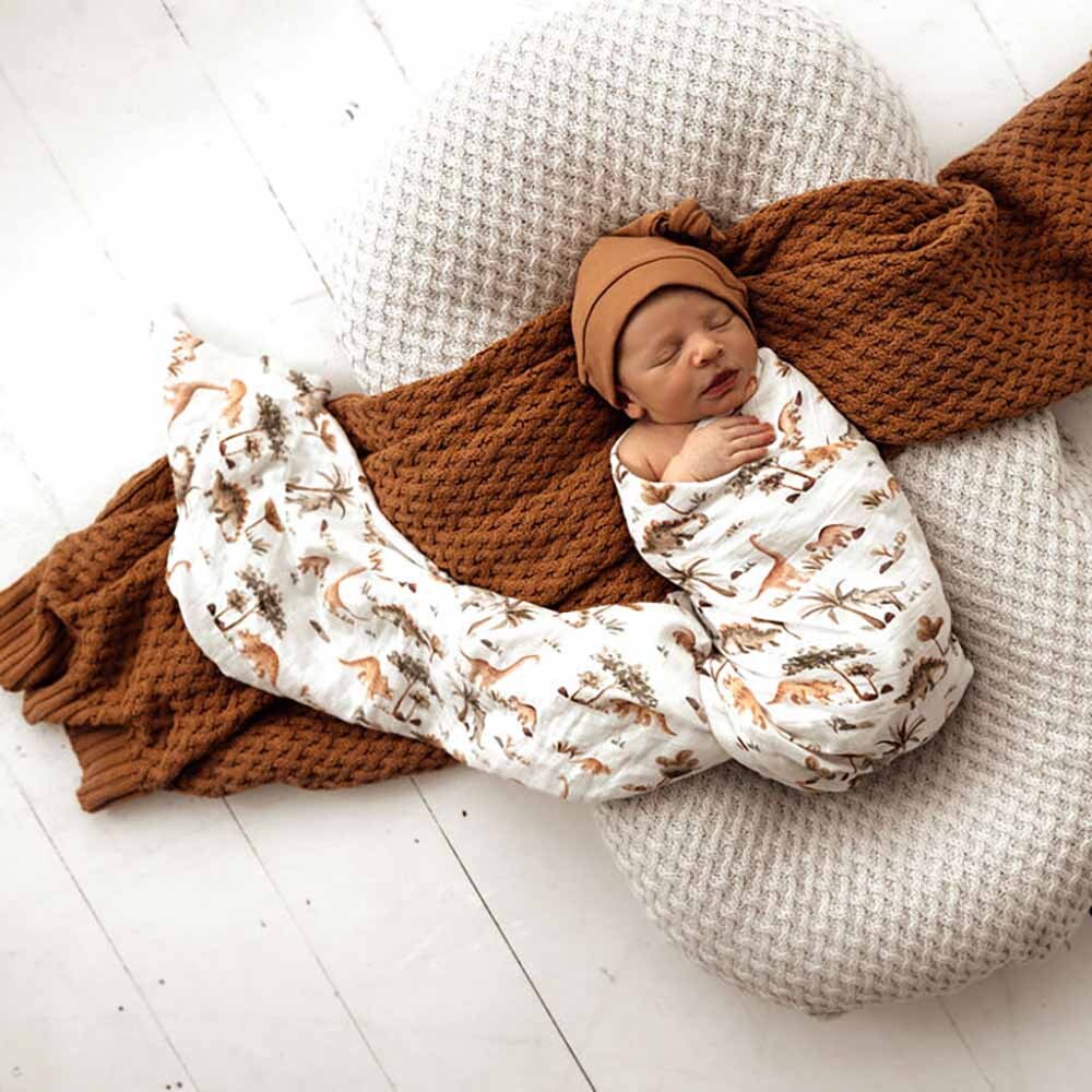 Snuggle Hunny Kids - Organic Muslin Wrap | Dino