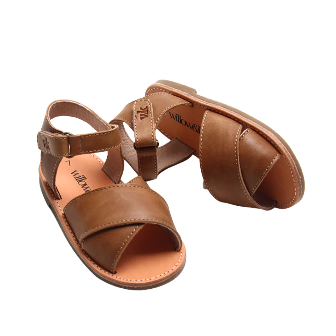 ▷ Men's sandal with double buckle | Leather sandal - GIL-PE colour Tan