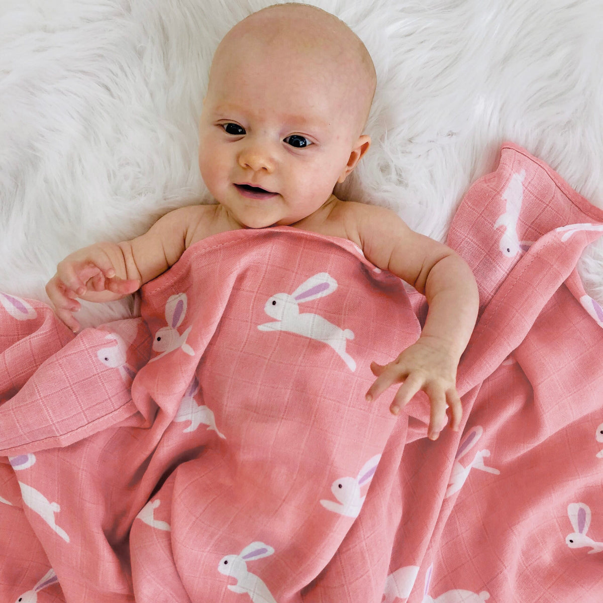 Tinker Tot Baby - Bamboo Cotton Swaddle – Rabbit