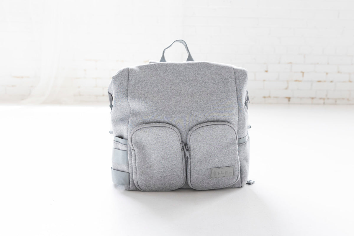 Timber Tinkers - Personalised Neoprene Nappy Bag | Grey