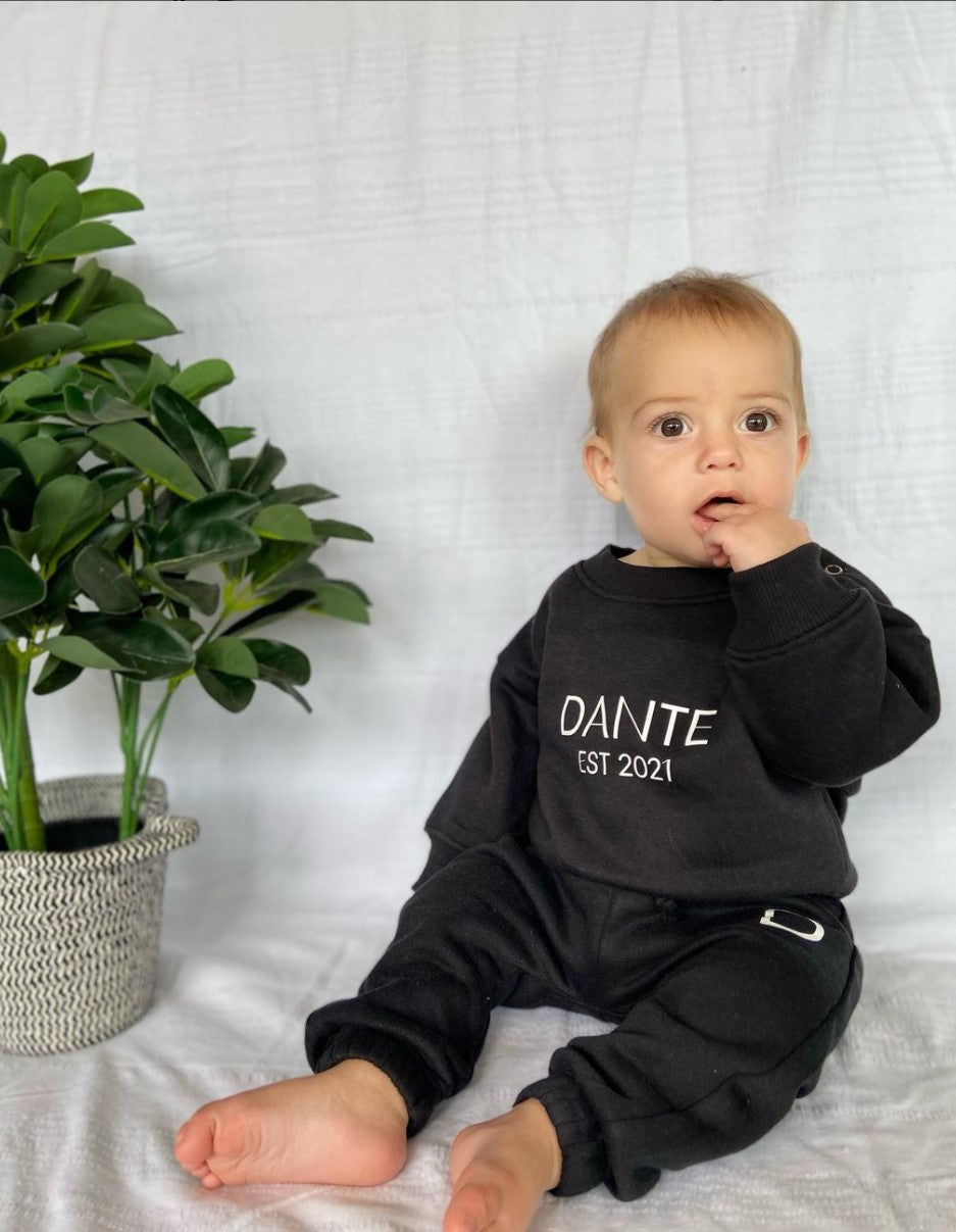 Personalised tracksuit store baby boy