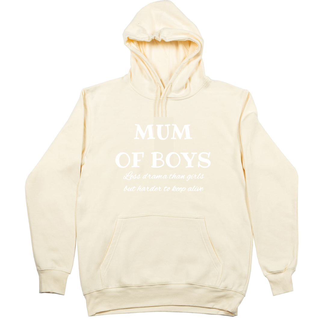 MLW By Design - Mum Of Boys Adult Fleece Hoodie | Various Colours