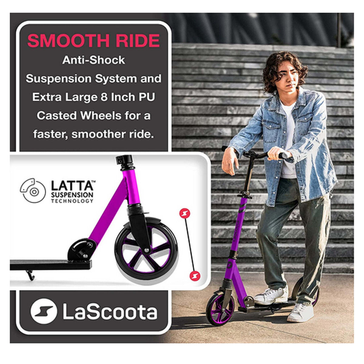 Lascoota Pulse Scooter | Plum