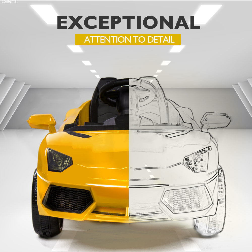 Lambo Inspired Ride-On Car | Yellow