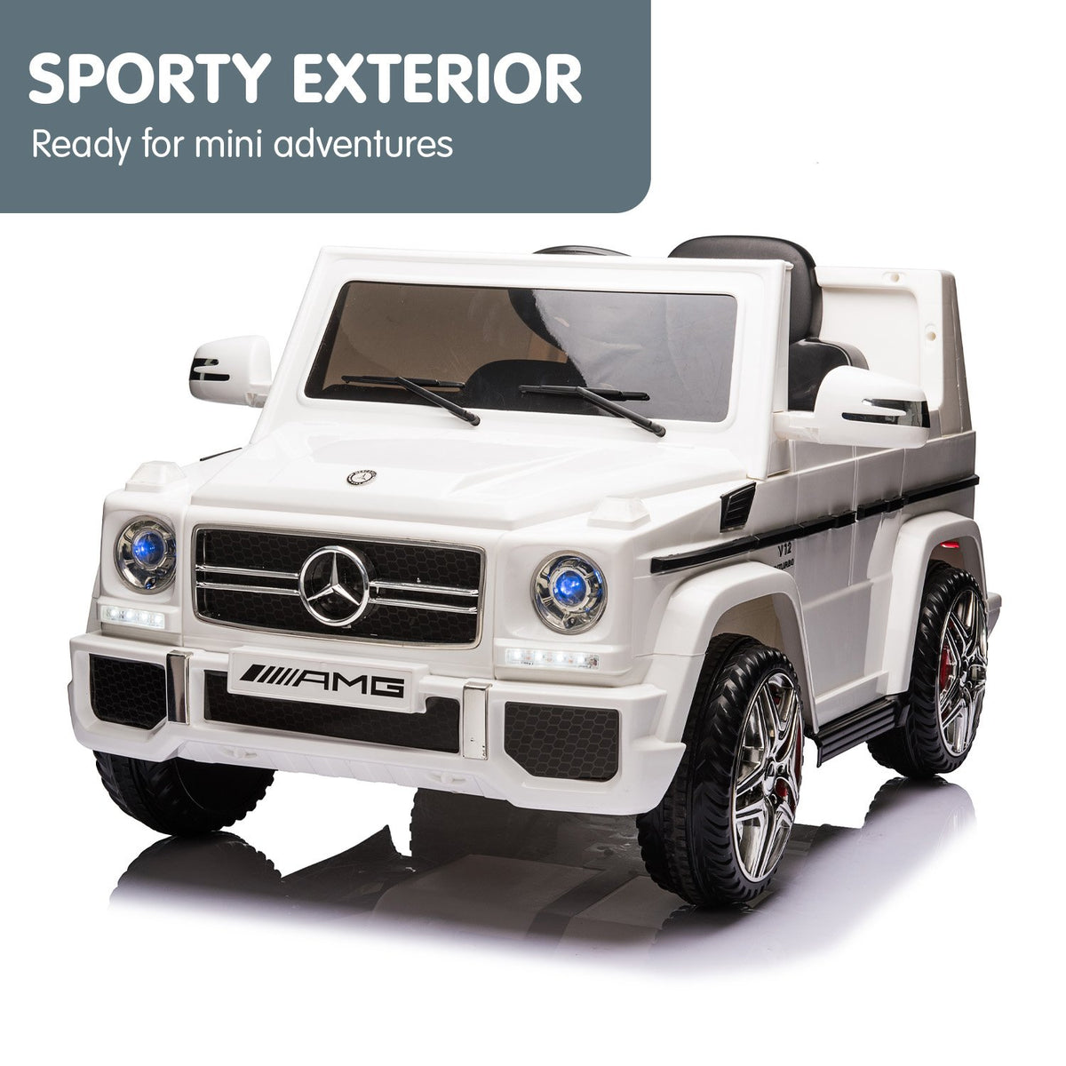 Mercedes Benz AMG G65 Licensed Kids Ride On Electric Car - White