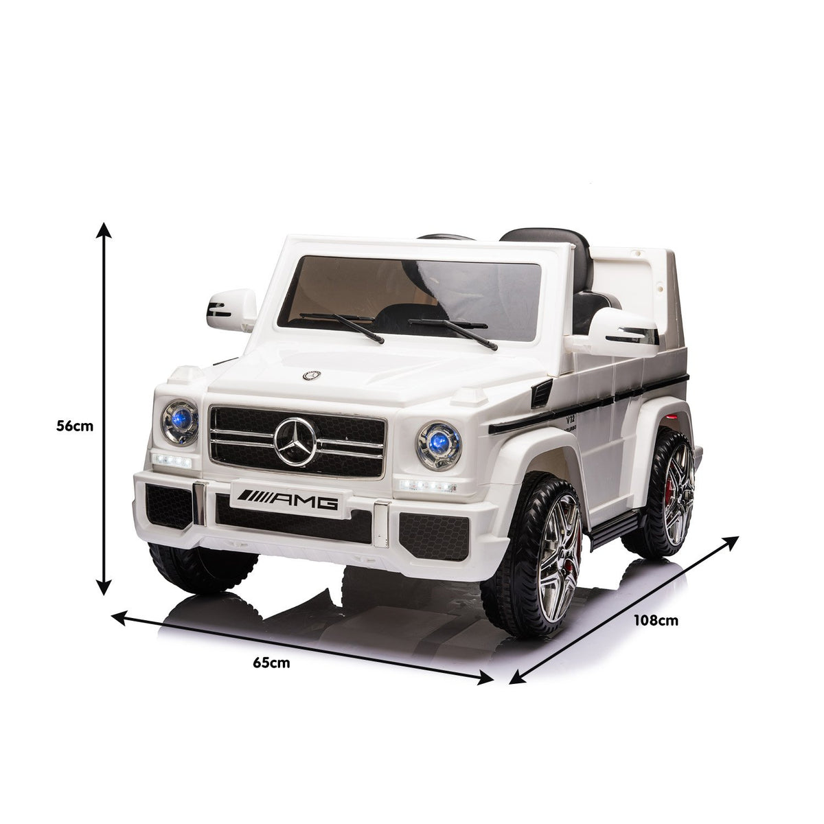 Mercedes Benz AMG G65 Licensed Kids Ride On Electric Car - White