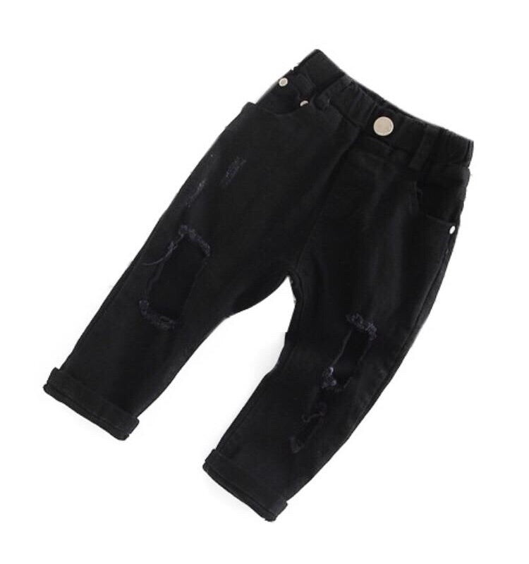 Black ripped store jeans for kids