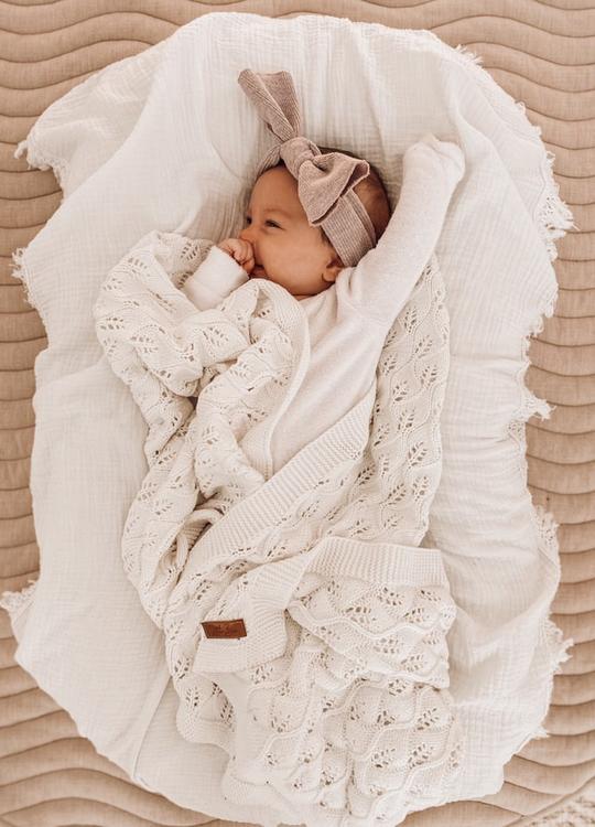 Little B's Nursery - Woodlands Knit Blanket | Milk